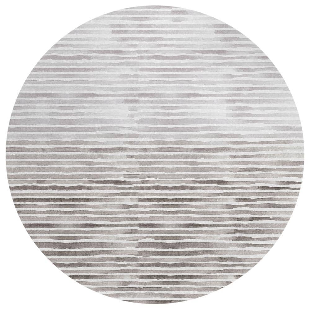 Surfside 8 ft. x 8 ft. Gray Geometric Indoor/Outdoor Area Rug