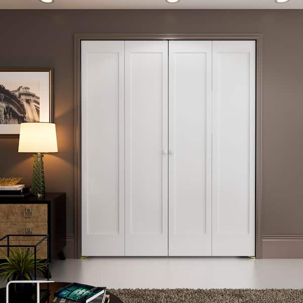 Frameport 36 in. x 80 in. Shaker 1-Panel Solid Wood Pine/MDF