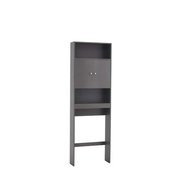 Unbranded 7.9 in. W x 25 in. D x 77 in. H Bathroom Storage Wall Cabinet in Black