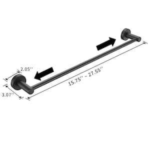 Gluon 16- 27 in. Wall Mounted Expandable Hand Towel Bar in Matte Black