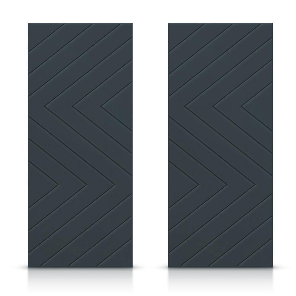 72 in. x 80 in. Hollow Core Charcoal Gray Painted Composite MDF Interior Double Closet Sliding Doors price history on PriceWatchPro