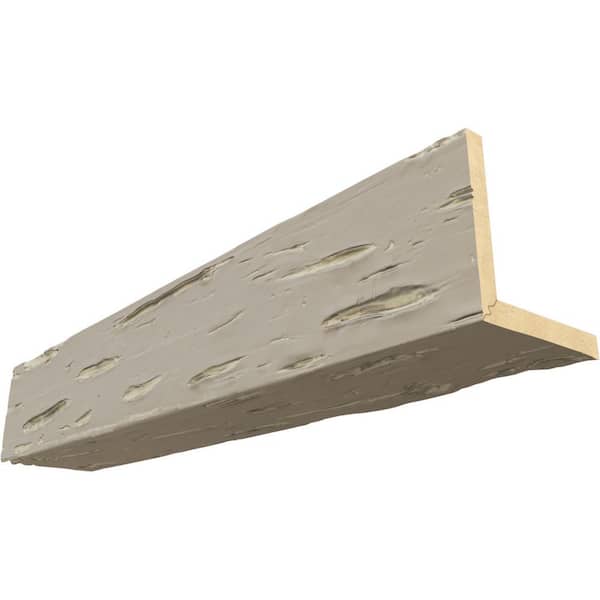Ekena Millwork Endurathane 4 in. H x 6 in. W x 16 ft. L Pecky Cypress Cashmere Faux Wood Beam