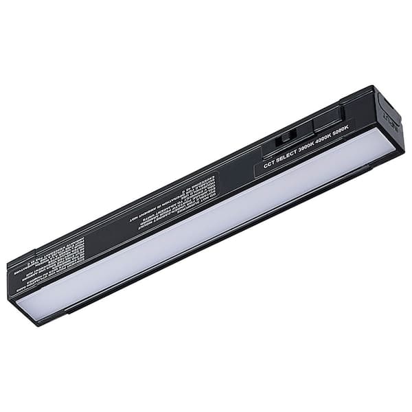 6 in. Hardwired Black Integrated LED 2-Watt 30K/40K/50K CCT Selectable 130 Lumens Linkable Under Cabinet Light