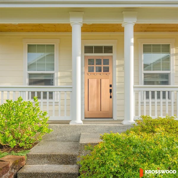 Krosswood Doors 36 in. x 80 in. Craftsman Universal Handing 6 Lite