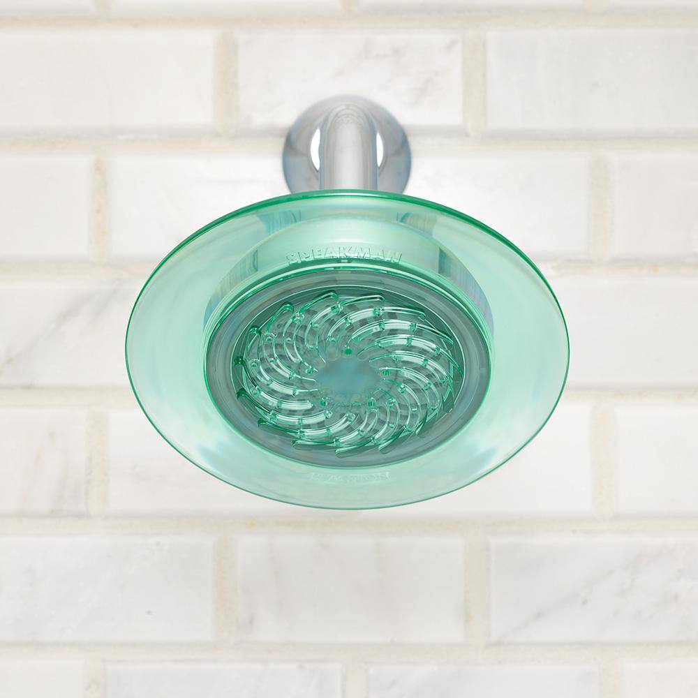 Jade Green 6" Pulse Wall Mounted Shower Head