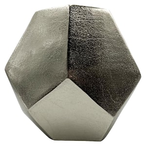 10 in. Decorative Aluminum Diamond Vase in Nickel