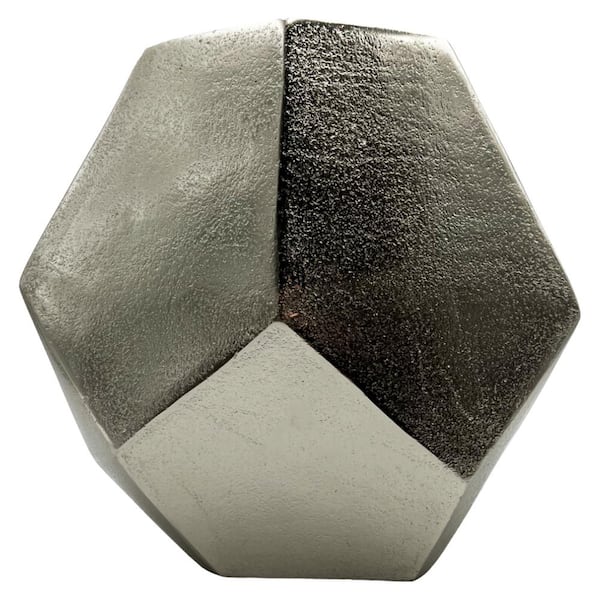 10 in. Decorative Aluminum Diamond Vase in Nickel