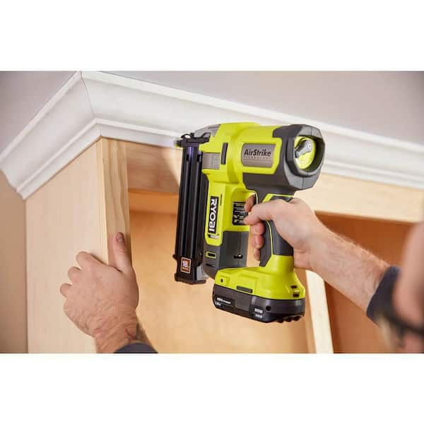 RYOBI ONE 18V 18 Gauge Cordless AirStrike Brad Nailer with Cordless Multi Tool P321 PCL430B The Home Depot