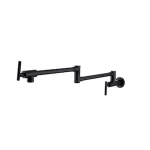 Traditional Wall Mounted Pot Filler in Black