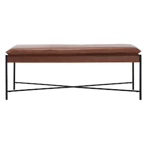 Kara Brown/Black Upholstered Bench