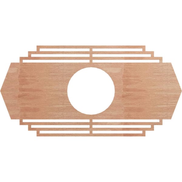 Ekena Millwork 0.25 in. x 38 in. x 19 in. Wood (Cherry) Medallion Moulding