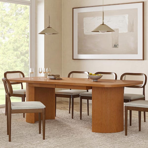 JAYDEN CREATION Sonia Acorn 94 in. Mid-century Modern Dining JAYDEN CREATION Sonia Acorn 94 in. Mid-century Modern Dining