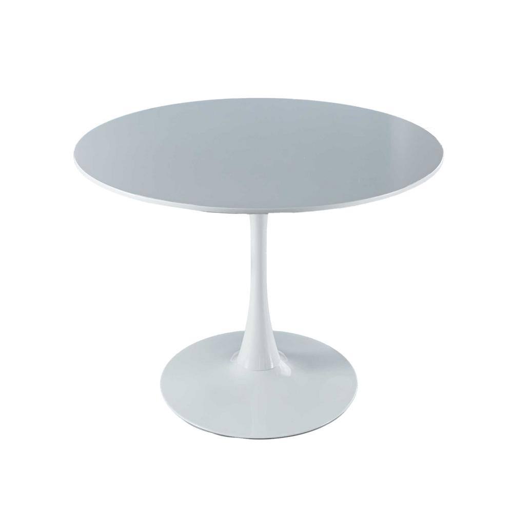 42.12 in. White Small Round MDF Coffee Table