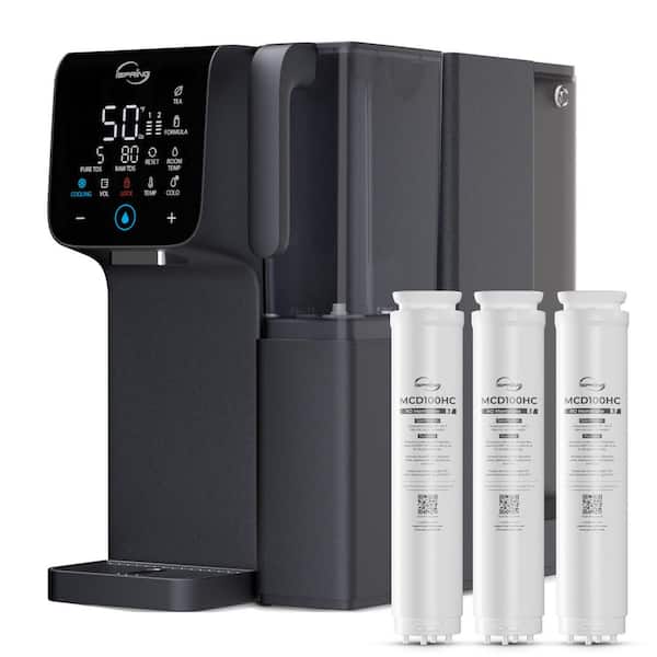 Hot and Cold Alkaline Reverse Osmosis System Countertop Water Dispenser, TDS andFilter Life Monitor w/ Extra Filter Set