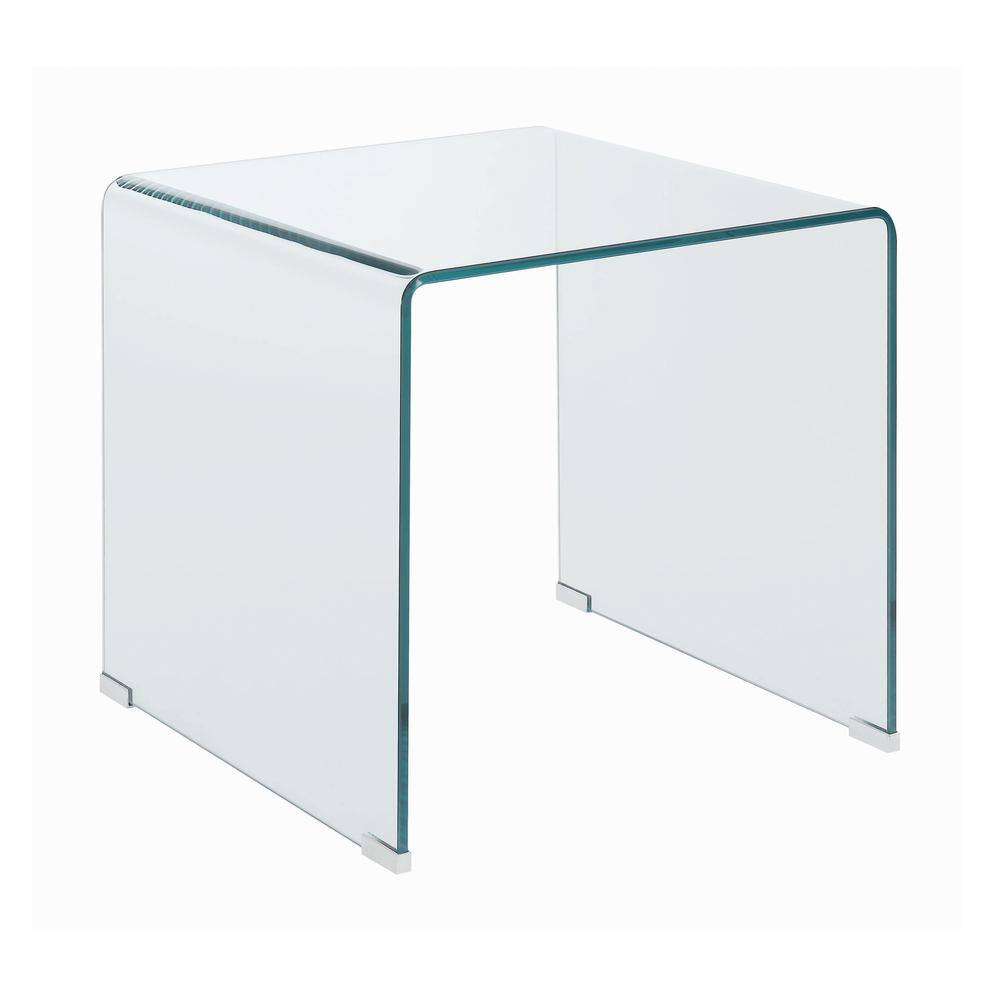 Coaster Home Furnishings 22 in. Clear Square Glass End Table 705327 ...