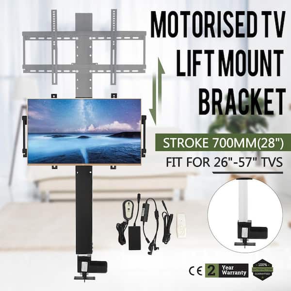 Automated TV Mount Elevator for Up to 50 in. Screens, 28 in. Stroke with Adjustable Height from 38-65 in.