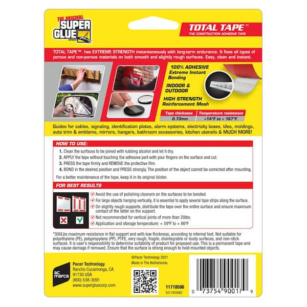 Super Glue 5/8 in. x 36 in. Double-Sided Foam Mounting Tape (12-Pack) SD1 -  The Home Depot