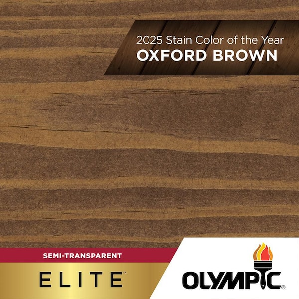 Elite 1 gal. ST-2019 Oxford Brown Semi-Transparent Exterior Wood Stain and Sealer in One
