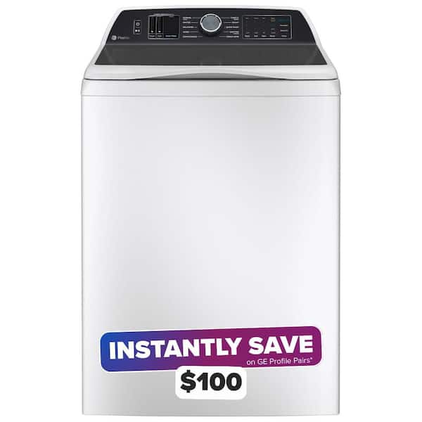 Profile 5.3 cu. ft. High-Efficiency Smart Top Load Washer in White with Quiet Wash Dynamic Balancing Technology