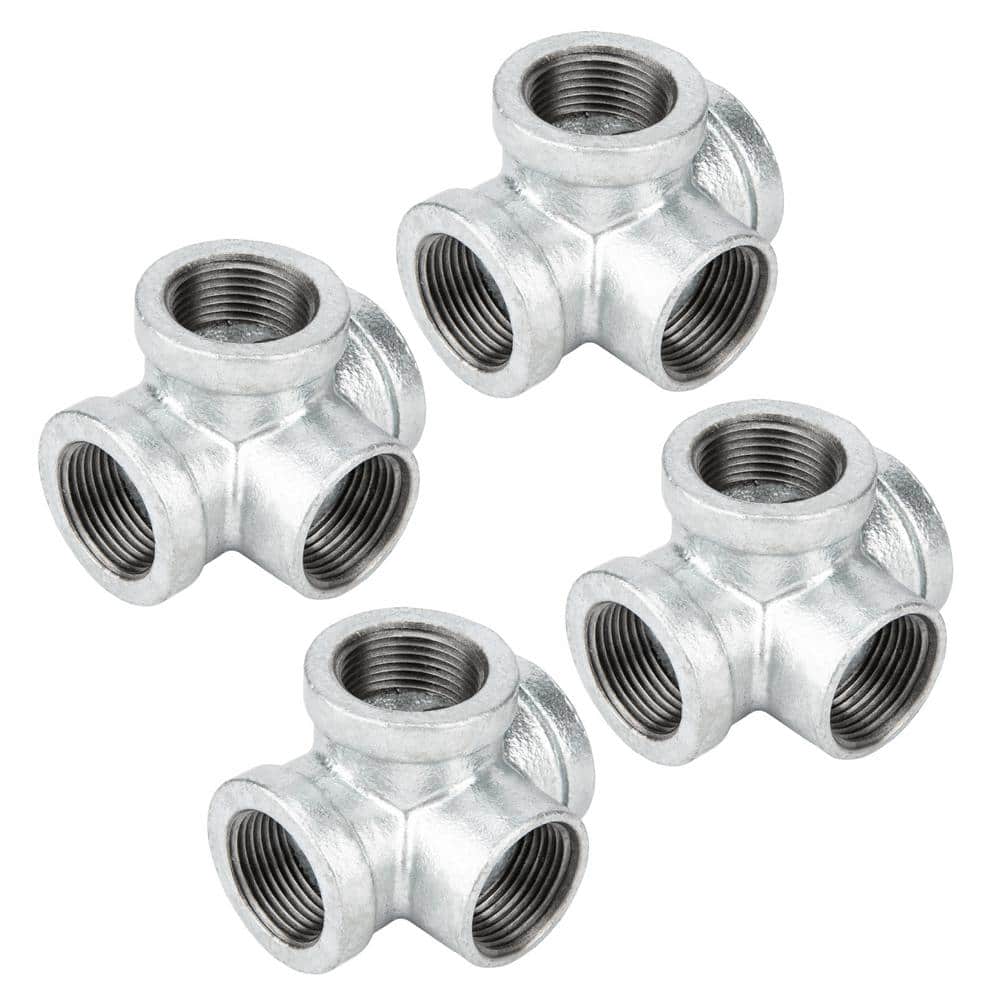 1 in. Galvanized Side Outlet FPT x FPT x FPT x FPT Tee Fitting (4-Pack) price history on PriceWatchPro
