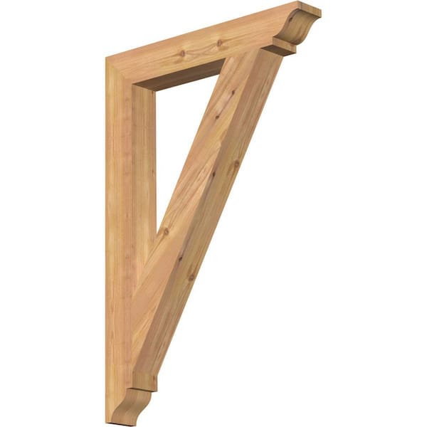 Ekena Millwork 3-1/2 in. x 36 in. x 24 in. Western Red Cedar Traditional Smooth Bracket