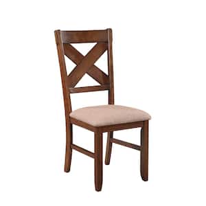 Neumann Dark Hazelnut X Style Wood Back Dining Chair (Set of 2)
