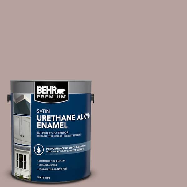 1 gal. #N130-4 Plum Taupe Urethane Alkyd Satin Enamel Interior/Exterior Paint