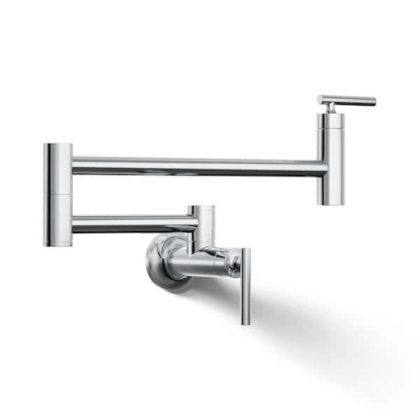 Wall Mount Pot Filler in Polished Chrome