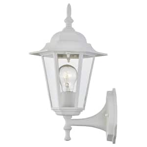 7 in. White Outdoor Wall Lamp Farmhouse Exterior Wall Mount Porch Wall Lights Wall Sconce for Front Door