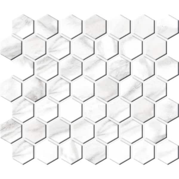 Daltile Perpetuo Brilliant White 10 in. x 12 in. Glazed Ceramic Mosaic Tile (97.2 sq. ft./Pallet)