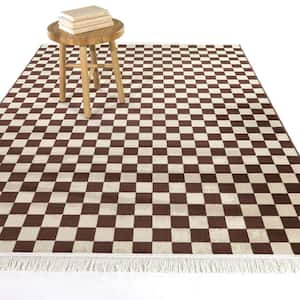 Adelaide Brown 5 ft. x 7 ft. Checkered Area Rug