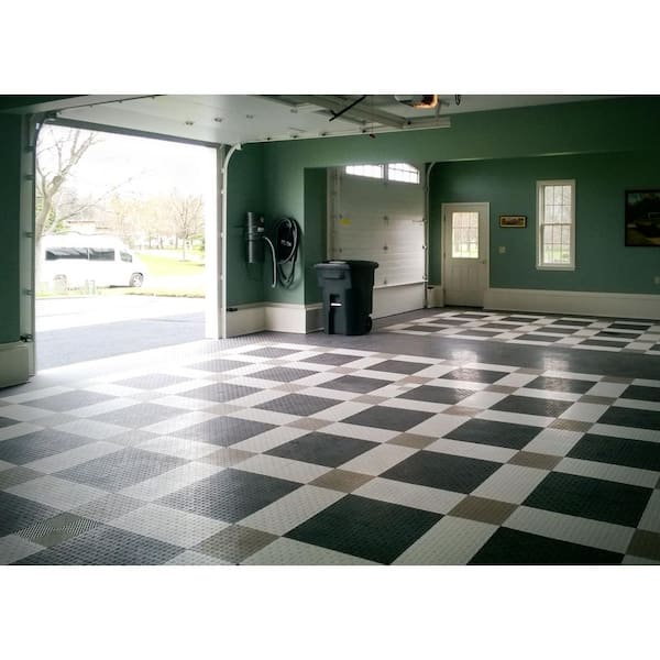 MotorDeck 12 in. x 12 in. Diamond Alloy Modular Tile Garage Flooring (24-Pack)