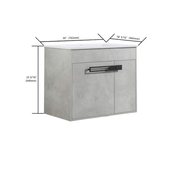 MYCASS 30 in. W x 18.3 in. D x 35 in. H Freestanding Bath Vanity