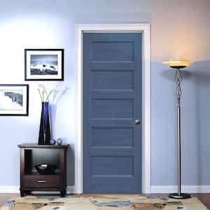 32 in. x 80 in. Conmore Denim Stain Smooth Hollow Core Molded Composite Single Prehung Interior Door