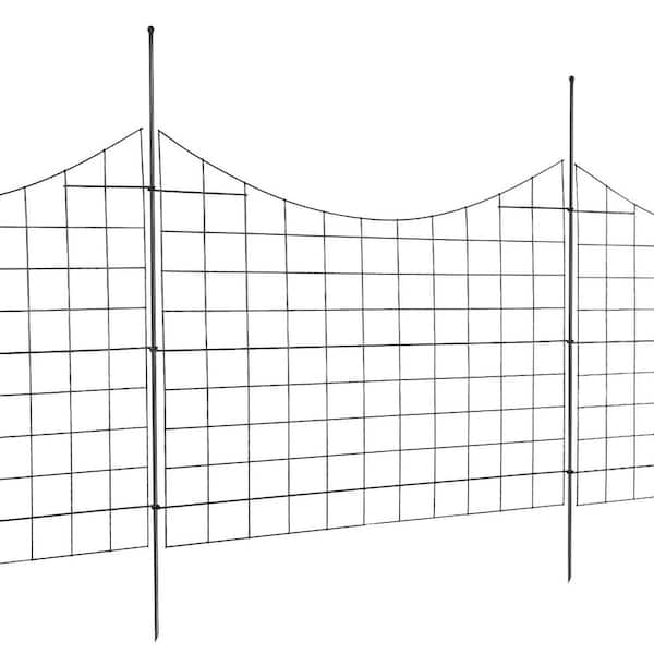 spca 36. 6 in. (H) x 29. 5 in. (L) Garden Fence, 5-Pack Animal Barrier Fence, Metal Dog Fence for the Yard and Outdoor Patio
