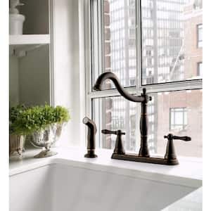 Oakmont 2-Handle Standard Kitchen Faucet with Side Sprayer in Oil Rubbed Bronze
