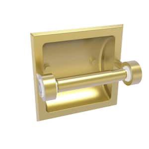 Clearview Recessed Toilet Paper Holder in Satin Brass