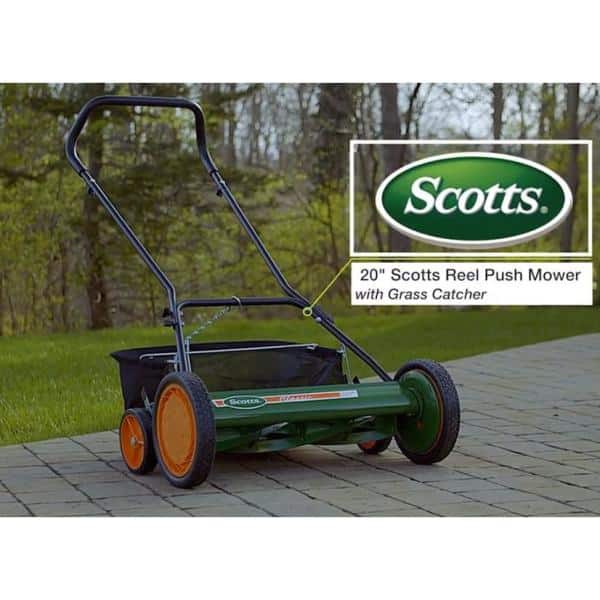 Scotts Part # 2000-20S - Scotts 20 In. Classic Manual Walk Behind Reel Mower  - Push Lawn Mowers - Home Depot Pro