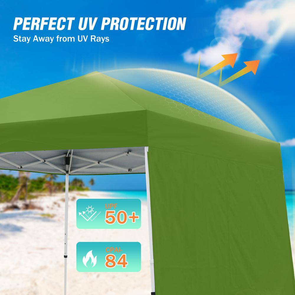 Green 10x10 Steel Portable Pop-Up Canopy Tent