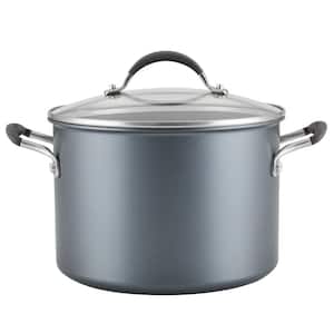 A1 Series 8 qt. Aluminum Stockpot in Graphite with Lid