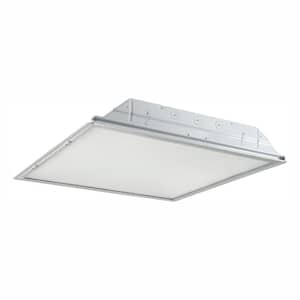 2 ft. x 2 ft. White Integrated LED Drop Ceiling Troffer Light with 2400 Lumens, 4000K
