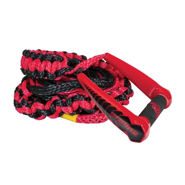Unbranded Proline LG Wakesurf Rope with Floating Handle and 20 ft. Mainline, Red