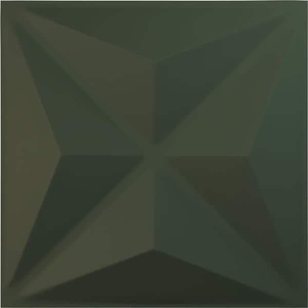 Ekena Millwork 19-5/8"W x 19-5/8"H Haven EnduraWall Decorative 3D Wall Panel, Satin Hunt Club Green (12-Pack for 32.04 Sq.Ft.)