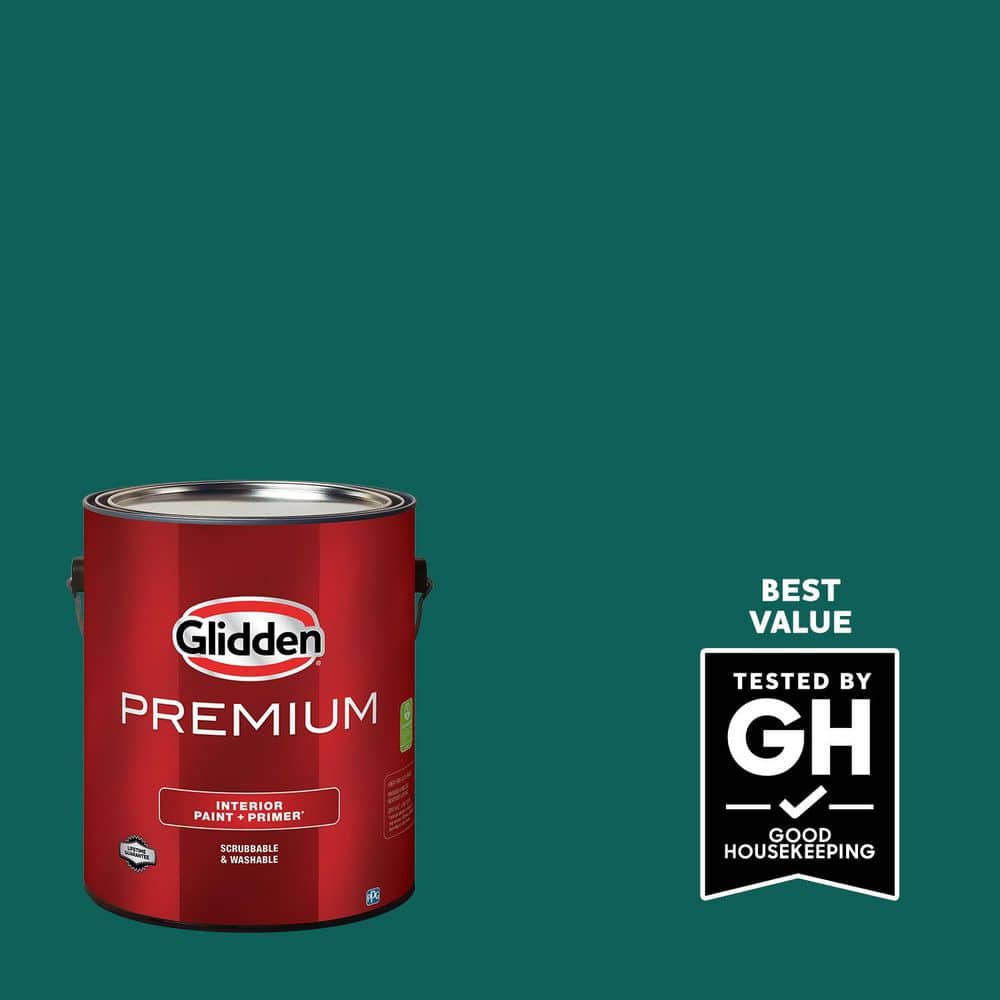 Glidden Premium 1 gal. PPG1142-7 Empress Teal Satin Interior Latex