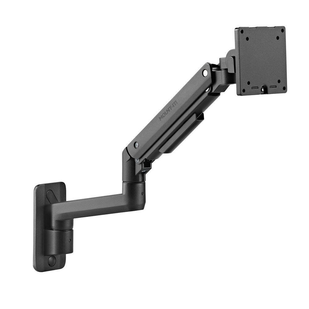 Mount-It! Heavy-Duty Monitor Wall Mount with Gas Spring Arm for monitors up to 49" Ultrawide | holds up to 44 lbs | MI-12009
