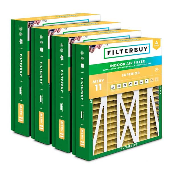 21 in. x 27 in. x 5 in. MERV 11 (FPR 7) Allergen Defense Pleated HVAC AC Furnace Air Filters for Trane and More (4-Pack)