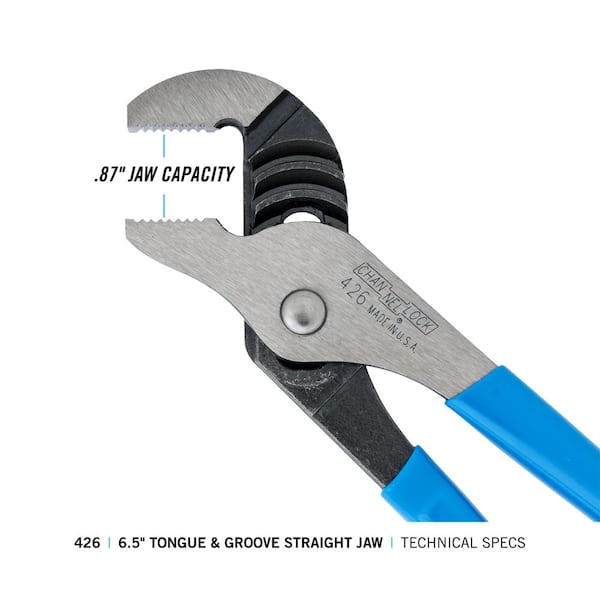 Channellock Tongue and Groove, Linemens, Diagonal, Long Nose Plier