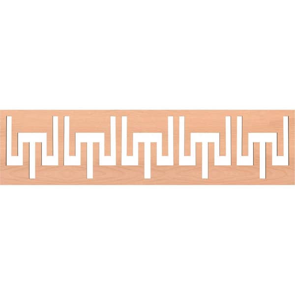 Ekena Millwork Victory Fretwork 0.25 in. D x 47 in. W x 12 in. L Alder Wood Panel Moulding