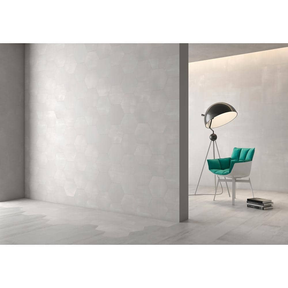 Light Gray Hexagon Matte Porcelain Floor & Wall Tile