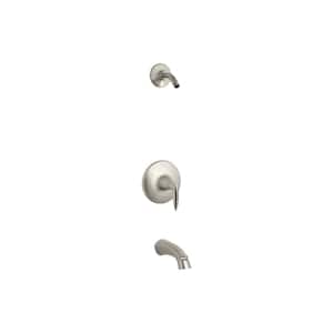 Alteo 1-Handle Tub and Shower Trim in Vibrant Brushed Nickel (Valve Not Included)
